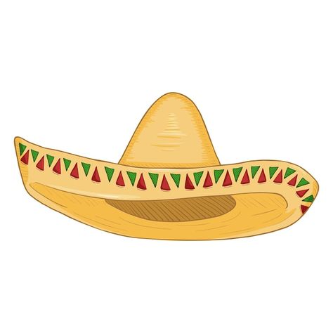 Sombrero mexicano tradicional de dibujos... | Premium Vector #Freepik #vector #sombrero-mexicano #sombrero-mariachi #sombrero-mexico #mariachi Mariachi Cake, Sombrero Drawing, Mariachi Hat, Surrealism Fashion, Spanish Projects, September Crafts, Mushroom Hat, Hat Ideas, Oh The Places Youll Go