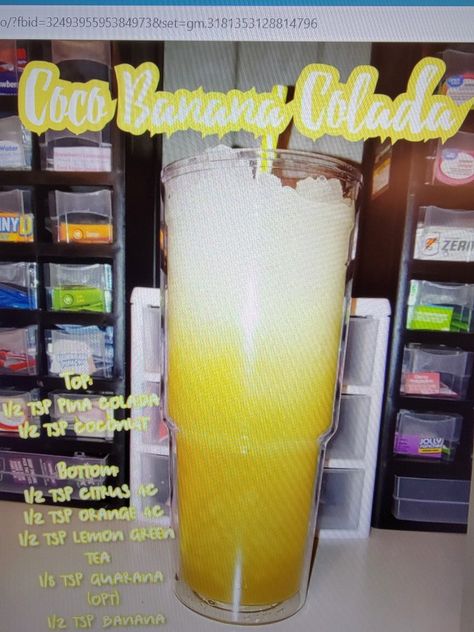 Pina Colada Herbalife Tea Recipe, Banana Loaded Tea, Banana Laffy Taffy Loaded Tea, Loaded Tea With Waka, Loaded Shakes, Mega Tea Herbalife Recipe Tropical Liftoff, Herbalife Tea With Tropical Liftoff, Banana Colada, Flavored Teas