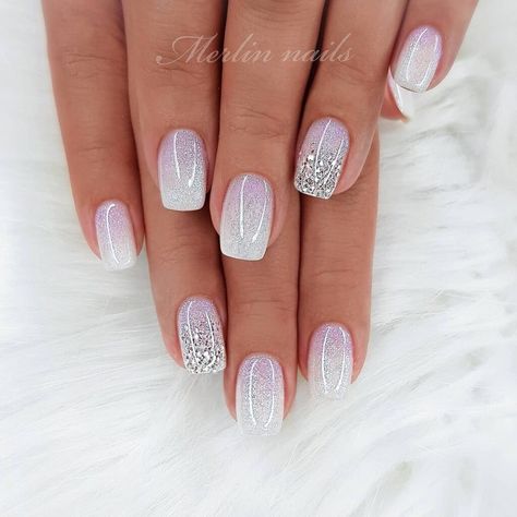 Pedicure Designs, Popular Nail Designs, Super Nails, White Nail Designs, Sparkle Nails, Bride Nails, Winter Nail Designs, Popular Nails, Nail Designs Glitter