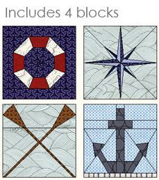 Navy Nautical - Free Nautical Quilt Pattern available for EQ7 EQ6 and Quilt Design Wizard Nautical Quilt Pattern, Nautical Quilts Ideas, Nautical Quilt Blocks, Boat Quilt Block, Boat Quilt, Decor Marin, Ocean Quilt, Nautical Quilt, Quilting Software