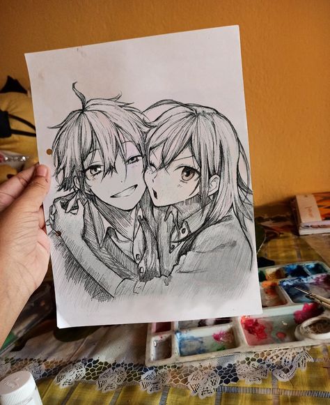 Horimiya Sketch, Horimiya Drawing, Hori Pfp, Absolute Cinema, Horimiya Anime, Sketches To Draw, Pfp And Wallpaper, Pencil Drawing Images, Cartoon Drawing Tutorial