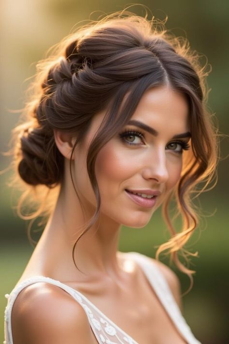 26 Stunning Wedding Hairstyles for Shoulder Length Hair – Crafty Sphere Wedding Hairstyles With Headband Updo, Medium Hair Length Updos For Wedding, Medium Length Down Wedding Hair, Wedding Hairstyles Hair Up, Bridal Hair For Shoulder Length Hair, Shoulder Length Hair Formal Styles, Short Bridal Hair Shoulder Length, Medium Wedding Hair, Wedding Hairstyles For Shoulder Length