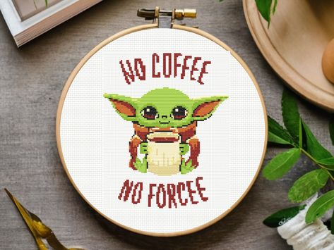 Baby Yoda Cross Stitch Pattern, Star Wars Cross Stitch Pattern, Yoda ethroidery, instant download, PDF download, small by LeilaStitch on Etsy Baby Yoda Cross Stitch, Yoda Cross Stitch, Mini Cross Stitch Patterns, Star Wars Cross Stitch, Mini Cross Stitch, Baby Patterns, Cross Stitch Pattern, Stitch Pattern, Pdf Download