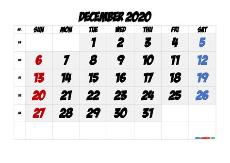 Looking for beautiful and high quality free printable December 2020 calendar templates to print and use? Hundreds of high quality printable 2020 calendar templates we created are free for you. Printable December 2020 Calendar are ready to download and print, and of course, they are completely free. Free Printable December 2020 Calendar Printable Calendar Features Calendar: Printable December 2020 Calendar Calendar of the Year: 2020 Paper Orientation: Landscape First day of the Week: Sunday First Calendar With Holidays, 2020 Calendar Template, Printable Calendars, 2020 Calendar, Calendar Templates, 2024 Calendar, Calendar Printable, Printable Calendar, Calendar Printables