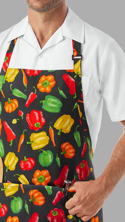 Chef Uniforms, Peter Piper, Bistro Apron, Chef Aprons, Chef Uniform, Italian Chef, Aprons For Men, Printed Aprons, Chef Apron