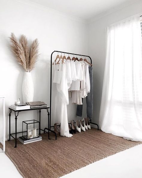 // p a m p a s g r a s s Pampas Grass Decor, Clothes And Shoes, White Room, Minimalist Bedroom, My New Room, Room Decor Bedroom, Fashion Room, New Room, Room Inspo