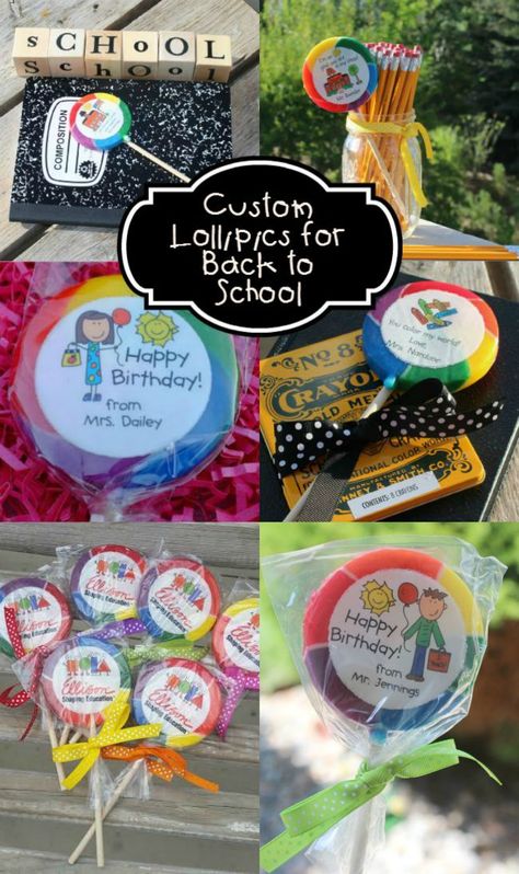 Custom Lollipops designed by #LauraKelly for back to school with @Lollipics_US Lollipop Back To School Gift, Custom Lollipops, Custom Treats, Laura Kelly, Staff Development, Sweet Time, School Birthday, Back To School Gift, School Gift