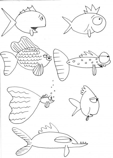 How to draw fish, mostly for kids. Art Handouts, Drawn Fish, Fish Drawings, Fish Painting, Drawing Lessons, Fish Art, Sealife, Elementary Art, Teaching Art