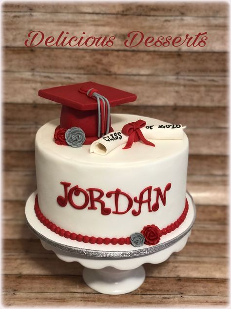 Red Graduation Cakes, High School Graduation Cake Ideas 2023, Graduation Cake Ideas For Men, Red And White Graduation Cake, Round Graduation Cakes, Boy Graduation Cake, Small Graduation Cakes, Graduation Cake Ideas For Boys, College Graduation Cake Ideas