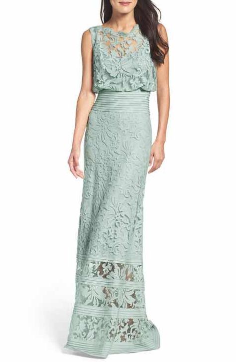 Sukienki Maksi, Lace Long Gown, Green Evening Gowns, Mother Of The Bride Dresses Long, Mini Prom Dresses, Look Polished, Mother Of The Bride Gown, Tadashi Shoji Dresses, Fashion Nova Outfits