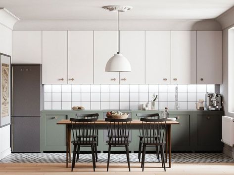 Neutral colors make this apartment a calming oasis - Curbed Interior Design Per La Casa, Minsk Belarus, Interior Minimalista, Kitchen Design Decor, Green Kitchen, Classic Interior, Minsk, Minimalist Interior, Living Room Paint