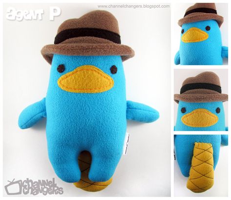 perry the platypus plush Perry The Platypus Sewing Pattern, Perry The Platypus Plush Pattern, Perry The Platypus Stuffed Animal, Sewing Patterns For Plushies, Bluey Sewing Pattern, Platypus Plush, Plushies Diy, Diy Plush, Baby Mobil