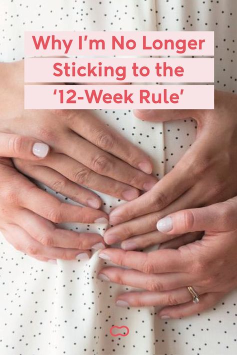 Photo of a pregnant woman and her partner with their hands over her stomach. Caption reads "Why I'm No Longer Sticking to the '12-Week Rule'" 2 Week Wait Ttc, 2 Week Wait, Trying For A Baby, Fetal Movement, Trying To Conceive, Pregnancy Week By Week, 12 Weeks, Wow Products, Thing 1 Thing 2