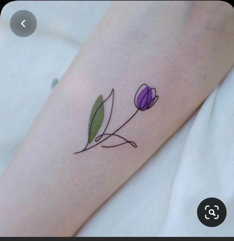 Small Colorful Tattoos, Tulip Tattoo, Small Hand Tattoos, Cool Small Tattoos, Subtle Tattoos, Elegant Tattoos, Flower Tattoo Designs, Tattoos For Women Small, Minimal Tattoo