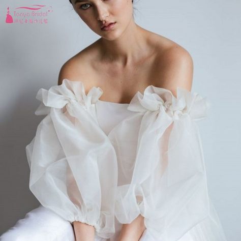 Romantic Removable Sleeves For Wedding Dress,Ruffles Free Size Bride Arm Accessories ,Detachable Bridal Sleeve - AliExpress 320 Wedding Dress Ruffles, Sleeves For Wedding Dress, Arm Accessories, Dress Ruffles, Removable Sleeves, Net Blouses, Ruffle Wedding Dress, Saree Designs Party Wear, For Wedding Dress