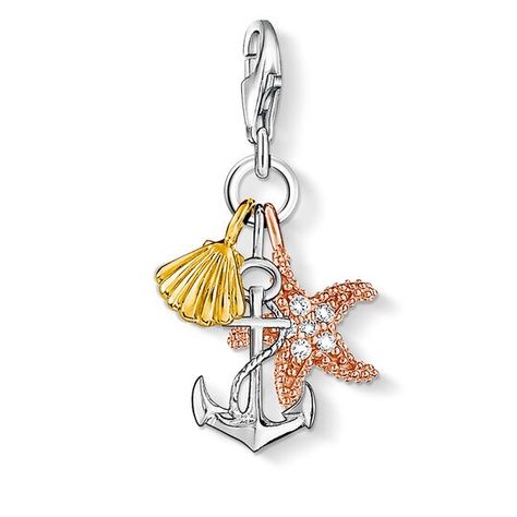 Thomas Sabo Charms, Anchor Charm, Rose Gold Charms, Skull Pendant, Diamond Charm, Thomas Sabo, Gold Charm, Sterling Silver Charm, Gold Plated Sterling Silver