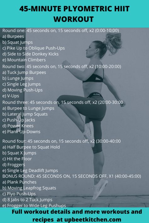 45 Min Circuit Workout, 45 Minute Circuit Workout, Plyometric Workout At Home, At Home Plyometric Workout, Full Body Hiit Workouts Home, Plyometrics Workouts, Hit Workouts For Women, Sprinter Workout, Hiit Workouts At Gym