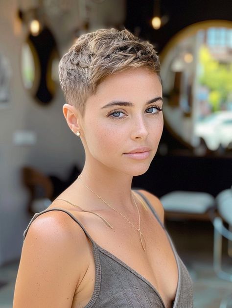 Short Lady Haircut, Shortest Haircuts For Women, Edgy Short Hair Styles For Women, Extra Short Pixie Haircut, Pixie Short Hairstyle Women, Hair Color For Pixie Haircut, Short Pixie Cut Styles, Shaved Hair Designs For Women, Ladies Short Hair Styles