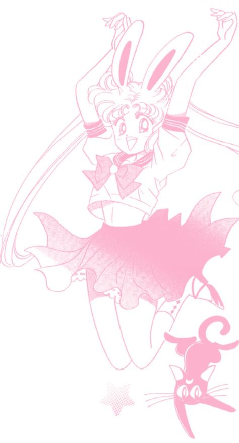 Sailor Moon Black And White, Moon Pink Wallpaper, Usagi Tsukino Wallpaper, Usagi Wallpaper, Sailor Moon Pink, Sailor Moon Black, Moon Black And White, Pink Manga, Arte Sailor Moon