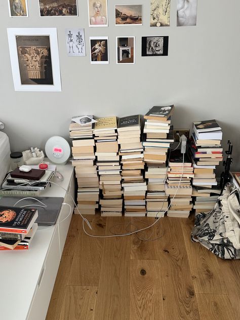 Books On Shelf Aesthetic, Chaotic Bookshelf, How To Organize Books, Books Room Aesthetic, Messy Bookshelf Aesthetic, Readers Room, Books On Floor, Messy Bookshelf, Books On The Floor