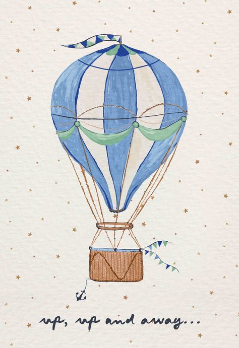 Hot Air Balloon Artwork, Fair Illustration, Hot Air Balloon Nursery Art, Baby Shower Illustration, Hot Air Balloon Illustration, Whimsical Hot Air Balloon, Hot Air Balloon Drawing, Hot Air Balloon Art, Air Balloon Art