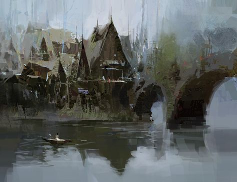 Zac Retz, Windmill Art, Environment Painting, Nature Sketch, Landscape Concept, Fantasy Art Landscapes, Abstract Drawings, Plein Air Paintings, 판타지 아트