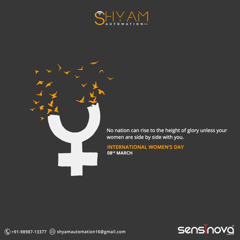 No nation can rise to the height of glory unless your women are side by side with you.  #InternationalWomensDay  #EachForEqual #IWD2020  #HappyWomensDay #CelebratingWomen #GirlPower #WomensDay2020 #WomenEmpowerment #ShyamAutomation #Rajkot Womens Day Creative Ads For Food, Women's Day Creative Ads, Women Day Ideas Creative Poster, Womens Day Creative, Festival Ads, International Womens Day Poster, Amazon Aesthetic, National Womens Day, Instagram Grid Design