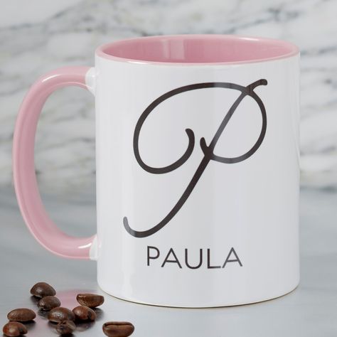 Mug Display, Personalized Throw Pillow, Bar Set Up, Personalized Coffee Mugs, Name Mugs, Stone Coasters, Custom Coffee, Monogram Design, Buy Buy Baby