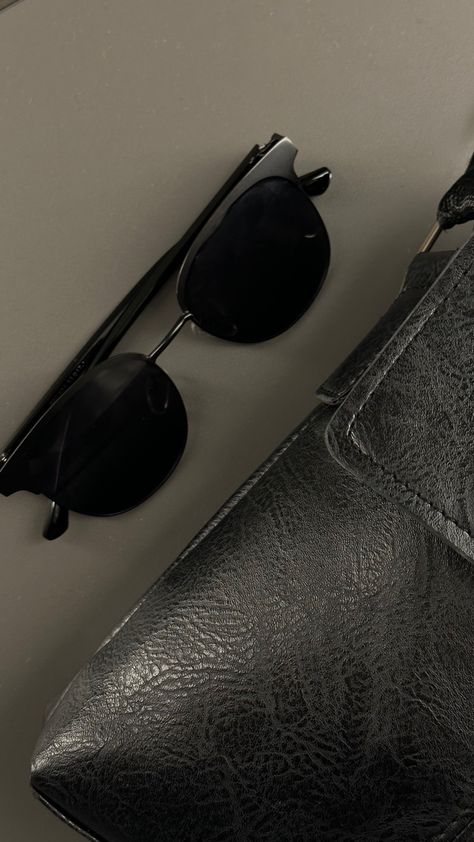 Black Aesthetic shot with sunglasses and handbag Guy Sunglasses Aesthetic, Black Shades Aesthetic, Crowley Moodboard, Sunglasses Aesthetic Male, Sunglasses Aesthetic Men, Men Sunglasses Aesthetic, Sunglasses Men Aesthetic, Loren Core, Black Sunglasses Aesthetic