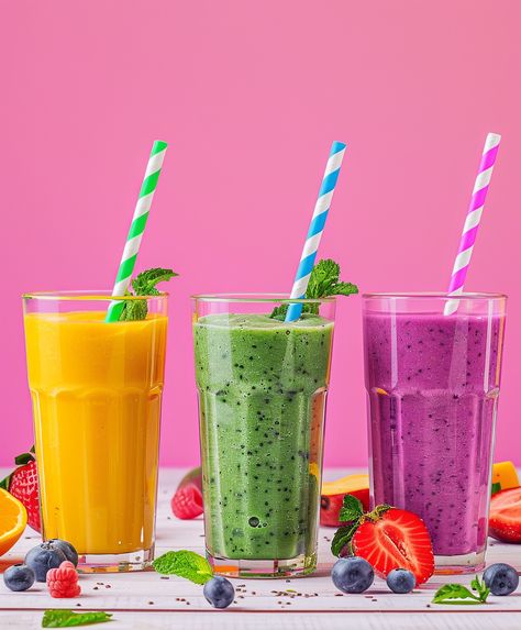 #Smoothies #Glasses #ColorfulStraws #PinkBackground #HealthyFoodPhotoShoot #VibrantColors #NaturalLighting #FruitPieces #5:6AspectRatio #TheCandie Juice Photoshoot, Christmas Window Painting, Rosé Phone, Sea Flowers, Inspirational Digital Art, Bright Background, Natural Lighting, Christmas Window, Window Painting