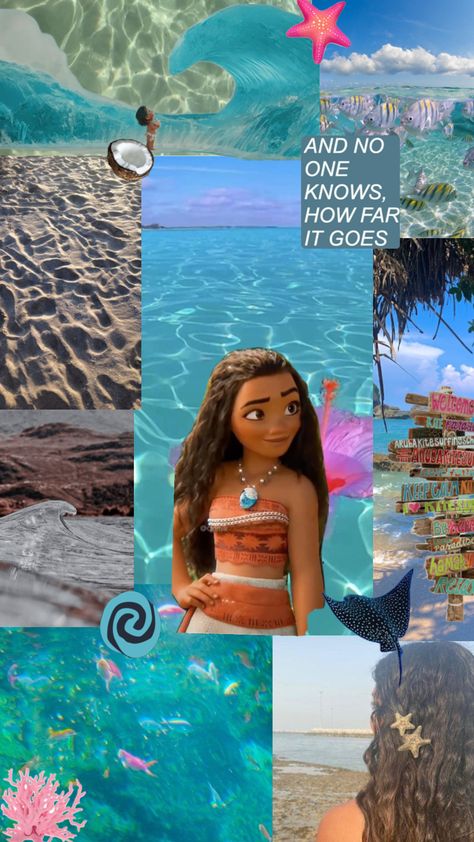 Moana 🏖️ #beauty #beauty #movies #moana #aesthetic #tropical Moana Poster, Moana Aesthetic, Disney Moana Art, Moana Movie, Aesthetic Tropical, Cute Iphone Wallpaper Tumblr, Disney Princess Moana, Beach Wall Collage, H2o Mermaids