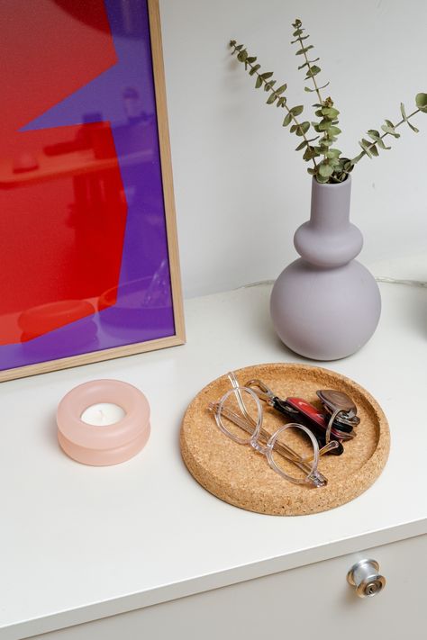 Our simple round tray is crafted from 100% cork. Available in two sizes, these are perfect for holding onto your essentials. 🤌🏼 Cork Tray, Unique Objects, Holding Onto You, Art Organization, Round Tray, Dining Accessories, Mirror Table, Making Out, Cork