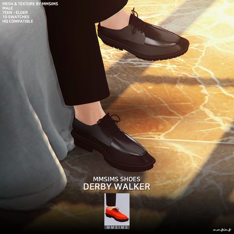 MMSIMS am Derby Walker | MMSIMS on Patreon Sims 4 Cc Loafers Male, Sims 4 Cc Male Shoes, Sims 4 Male Clothes, Cc Shoes, Male Shoes, Sims 4 Cc Shoes, Men's Wedding Shoes, Sims 4 Dresses, Sims Four