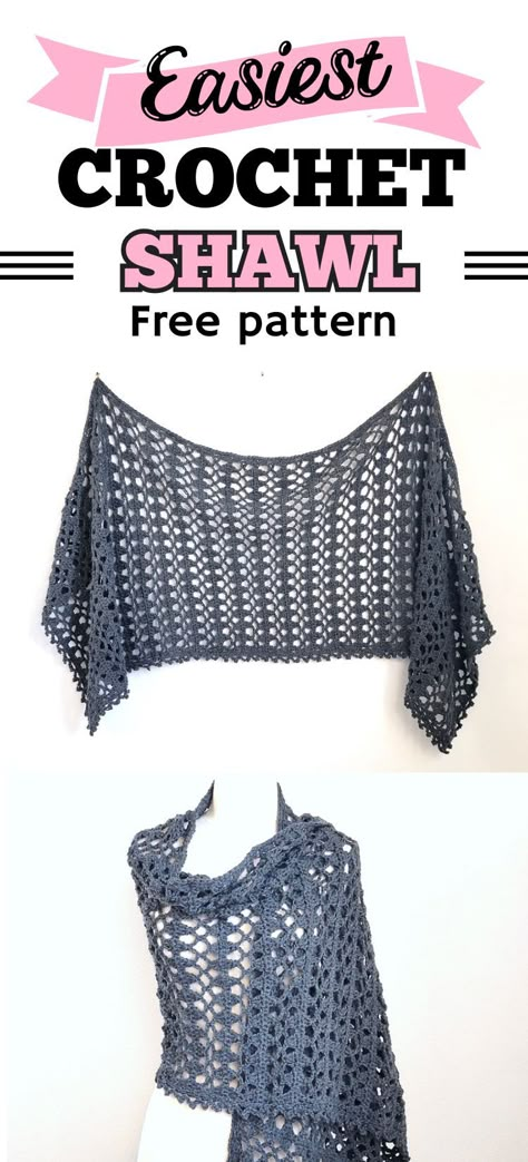 Try this free and easy crochet wrap or shawl pattern today. The lace stitch design is easy to work and suitable for all skill levels, beginner to advanced. This free crochet pattern is a a delight to work. Free Lacy Crochet Shawl Patterns, Free Crochet Wrap Patterns, Crochet Shawl Free Pattern, Prayer Shawl Crochet Pattern, Shawl Free Pattern, Prayer Shawl Patterns, Chunky Crochet Blanket Pattern, Crochet Prayer Shawls, Sweater And Cardigan