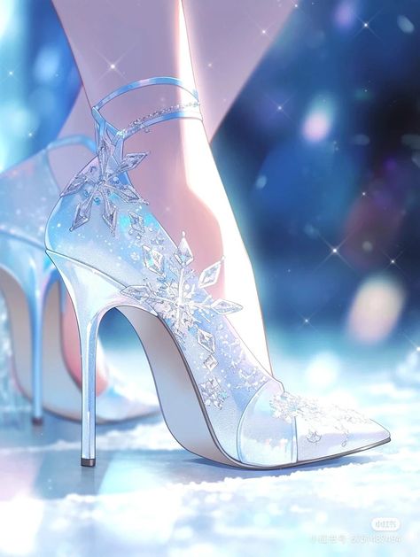 Mystical Clothes, Fantasy Heels, Fairy Heels, Princess Heels, Magic Shoes, Fairy Shoes, Shoe Sketches, Shoes Drawing, Fashion Drawing Dresses