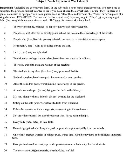 Subject Verb Agreement Worksheet, Substitute Binder, English Grammar Exercises, Reported Speech, Singular Nouns, English Collocations, Helping Verbs, Subject Verb Agreement, Grammar Exercises