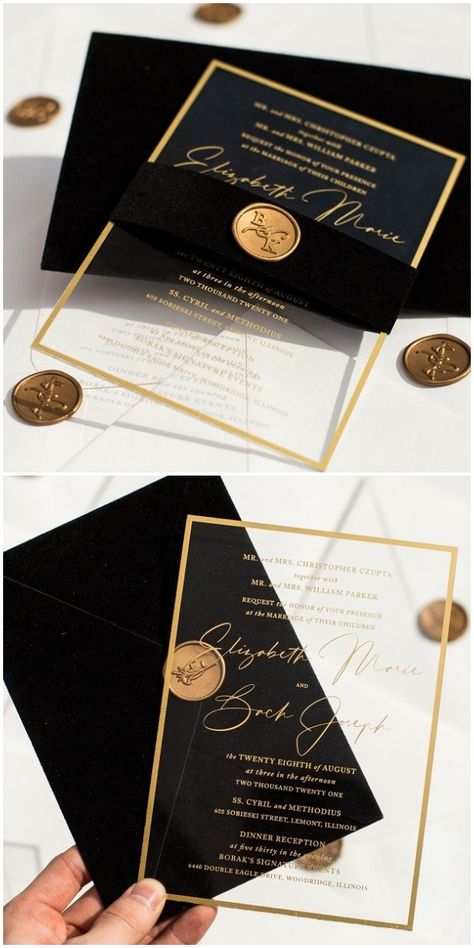 shopacrylic wedding invitescalligraphy acrylic wedding invitationstop Copper Wedding Invitations, Banquet Hall Wedding, Classic Wedding Reception, Country Bachelorette, Calligraphy Wedding Invitations, Black And Gold Wedding, Acrylic Wedding Invitation, Wedding Reception Seating, Invitations Ideas