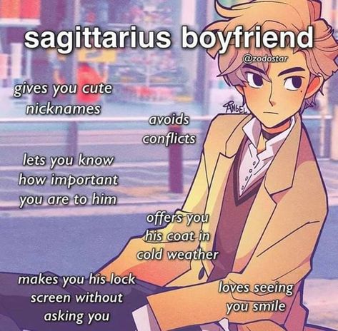 Saggitarius Boyfriend, Zodiac Boyfriends, Sagittarius Boyfriend, Zodiac Sagittarius Facts, Sagittarius Quotes, Sagittarius Taurus, Zodiac Characters, Anime Zodiac, Libra Zodiac Facts