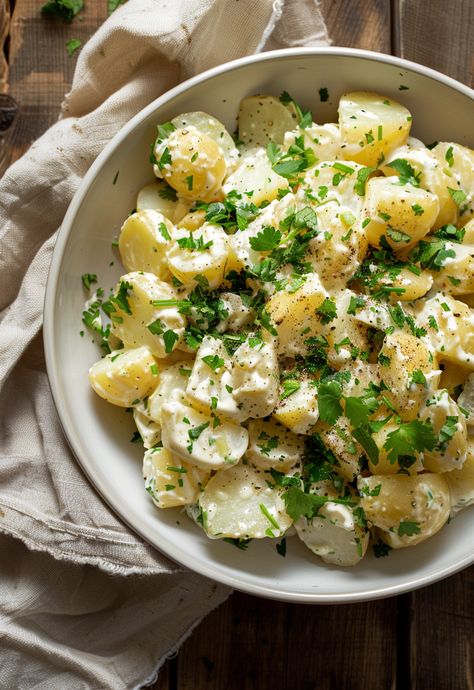 Learn How to Cook Potato Salad Recipes For Free | Recipes You'll Love, Made Easy! Potato Salad Aesthetic, South African Potato Salad, Potato Salad Creamy, Patato Salad, Creamy Potato Salad Recipe, Potato Salad Recipes, Potatoes Salad, Trendy Recipes, Potatoe Salad