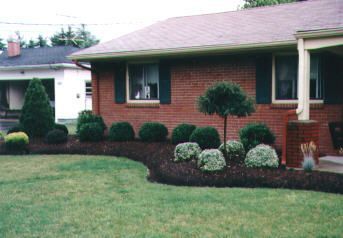 Landscaping Tips and Design Ideas Landscape Ideas Front Yard Ranch, Ranch House Landscaping, Simple Landscape Ideas, Landscape Ideas Front Yard Curb Appeal, Landscape Ideas Front Yard, Front Yards Curb Appeal, Simple Landscape, Mulch Landscaping, Red Brick House