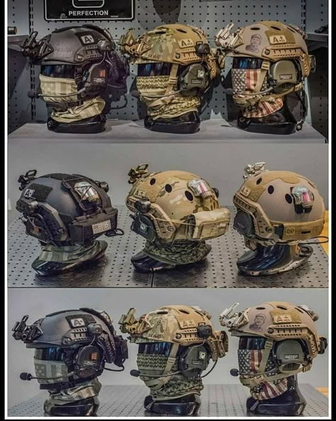 Helmet Setup, Tactical Gear Storage, Crossbow Rack, Hunting Crossbow, Shooting Sport, Special Forces Gear, Tactical Armor, Crossbow Hunting, Tactical Helmet