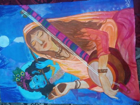 Meera ke prabhu girdhar nagar Meera Ke Prabhu Girdhar Nagar, Krishna, Acrylic Painting, Art