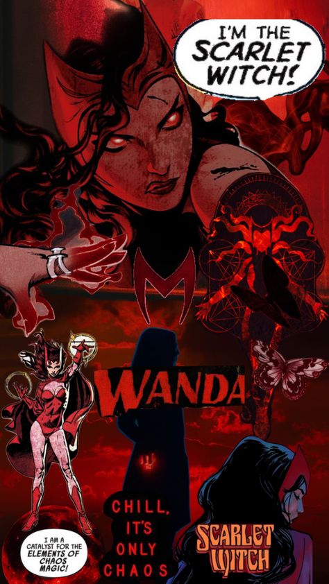 scarlet witch No More Mutants Scarlet Witch, Scarlet Witch Tarot Card, Male Scarlet Witch, Wanda Wallpaper, Mommy Wanda, Witches Tarot Cards, Cartoon Marvel, The Scarlet Witch, Witch Wallpaper