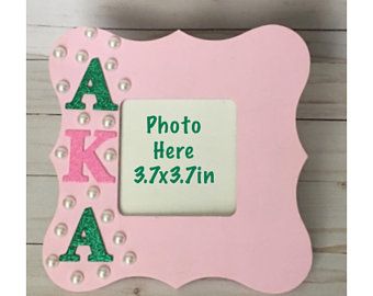 Alpha Kappa Alpha Crafts, Sorority Picture Frames, Pink Picture Frame, Sorority Pictures, Pink Picture Frames, Aka Sorority Gifts, Queen Gifts, Aka Sorority, Greek Gifts