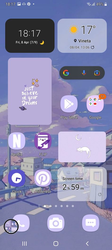 Pastel purple aesthetic ios inspired homescreen idea Lilac Homescreen, Samsung Aesthetic Homescreen, Organize Apps, Purple Ios, Samsung Homescreen, Samsung Aesthetic, Phone Organisation, Aesthetic Homescreen, Home Lock Screen