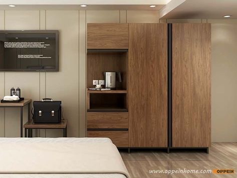 Hotel Wardrobe Design, Furniture Set Design, Hotel Wardrobe, Hotel Inspired Bedroom, Wooden Bedroom Furniture Sets, Furniture Sets Design, Hinged Wardrobe, Hotel Bedroom Design, Room Wardrobe