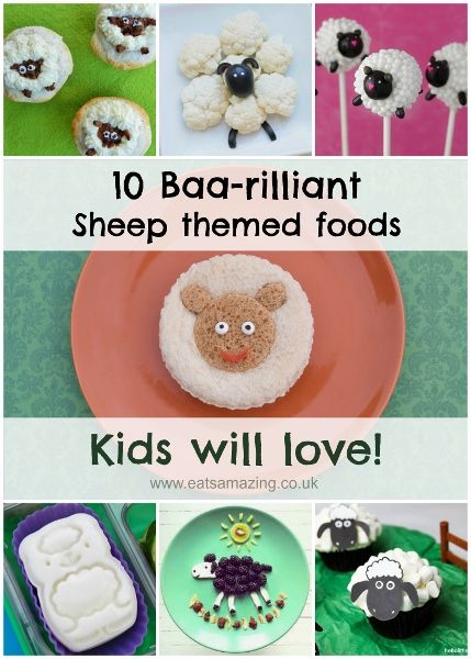 10 Fun Sheep Themed Foods for Kids - Perfect for Chinese New Year and Easter Too - Eats Amazing UK Sheep Themed Food, Sheep Food Ideas, Sheep Snack, Party Food Healthy, Cute Bento Lunch, Cryptid Club, Easter Kids Snacks, Bento Lunch Ideas, Easter Learning Activities