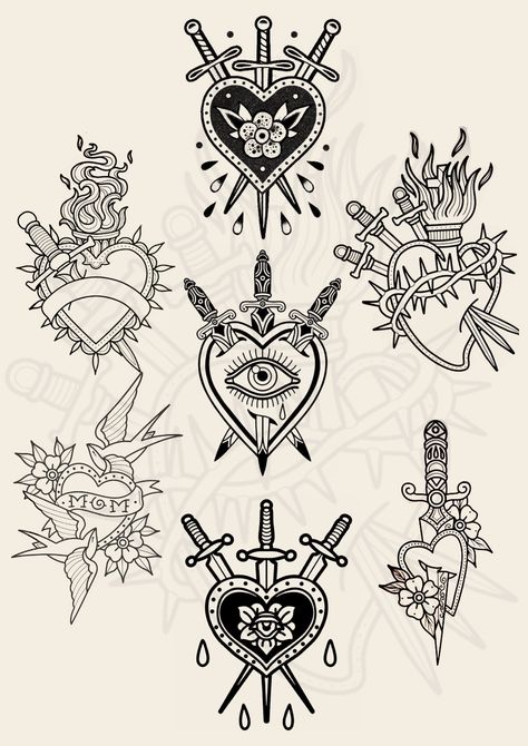 #CoolTattoos #TattooArt #InkMaster #TattooDesigns #InkedUp #TattooLovers #InkInspiration #TattooIdeas #CreativeInk #TattooStyle Off With Their Heads Tattoo, Tattoo Apprentice Portfolio, Sternum Tattoo American Traditional, Witchy Traditional Tattoo, Trad Heart Tattoo, Chest Tattoo Traditional, Sacred Heart Tattoo Traditional, American Traditional Heart Tattoo, Three Of Swords Tattoo