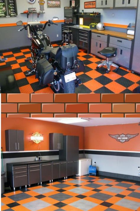 Painting the inside of a home garage can be a great job or just easy to do. All you need to know is a few basic things about garage interior wall paint, and how it affects the surfaces you usually paint. 😎 #garagepaint #garagewallpaint #wallpaintideas #wallpaintdesign Garage Paint Ideas, Garage Paint, Mechanic Tattoo, Biker Clubs, Interior Wall Paint, Bold Color Schemes, Garage Interior, Home Garage, Wall Paint Designs