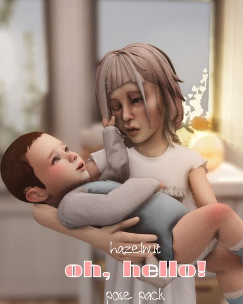 [HNT] oh, hello! - pose pack .ᐟ | Patreon Sims 4 Siblings Poses, Child And Infant Poses Sims 4, Sibling Poses Sims 4, Ts4 Infant Poses, Sims 4 Sibling Poses, Sims 4 Child Poses, Sims4 Infant Cc, Sims 4 Infant Poses, Ts4 Infant Cc